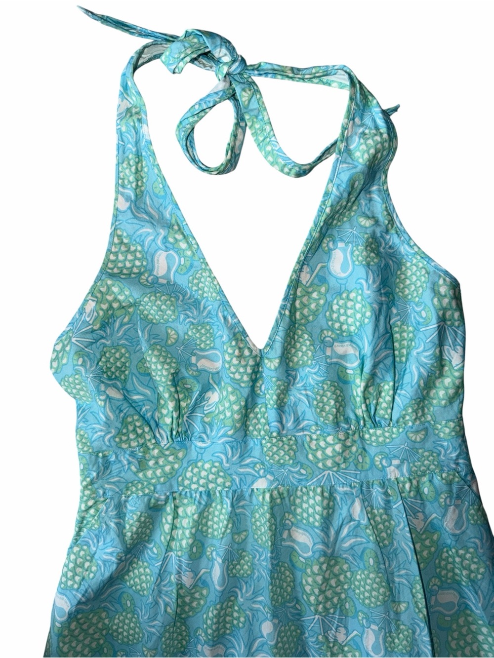 Vineyard Vines Halter Pineapple Dress Size 6 - Picture 3 of 8